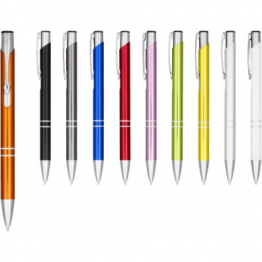 Logo trade promotional giveaways picture of: Moneta anodized aluminium click ballpoint pen