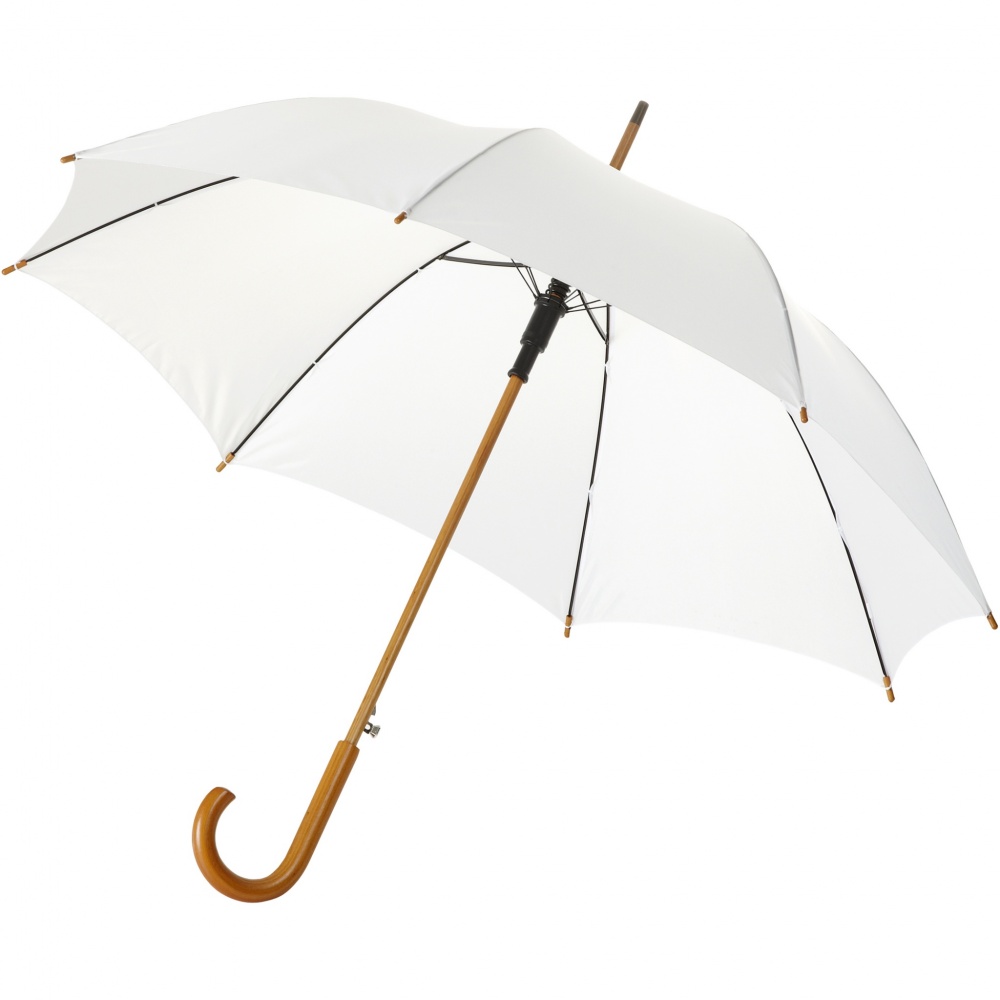Logo trade promotional gift photo of: Kyle 23" auto open umbrella wooden shaft and handle