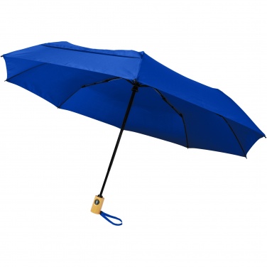Logo trade advertising products image of: Bo 21" foldable auto open/close recycled PET umbrella
