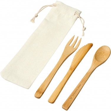 Logo trade promotional merchandise picture of: Celuk bamboo cutlery set