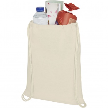 Logo trade advertising products image of: Oregon 100 g/m² cotton drawstring bag 5L