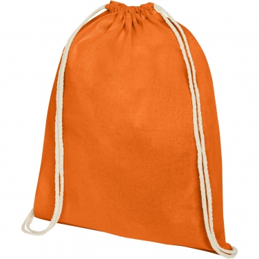 Logo trade corporate gifts picture of: Oregon 100 g/m² cotton drawstring bag 5L