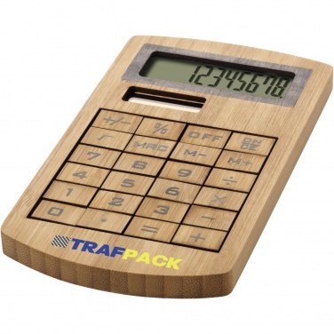 Logo trade promotional giveaways image of: Eugene calculator made of bamboo