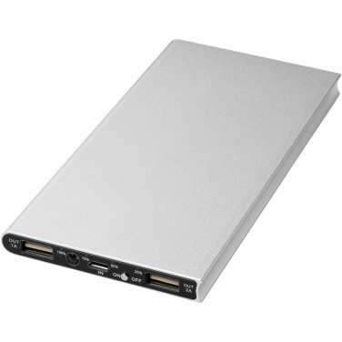 Logo trade promotional merchandise image of: Plate 8000 mAh aluminium power bank