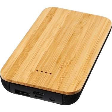 Logo trade advertising product photo of: Future 6000 mAh bamboo/fabric wireless power bank