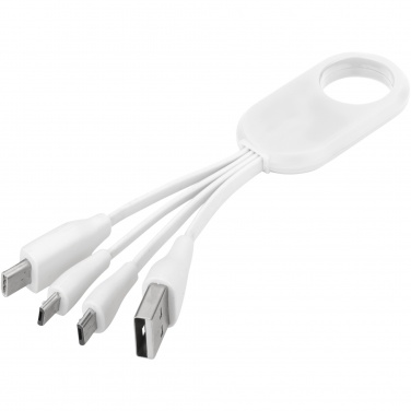 Logotrade promotional products photo of: Troup 4-in-1 charging cable with type-C tip