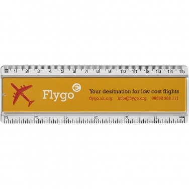 Logo trade promotional items picture of: Ellison 15 cm plastic insert ruler