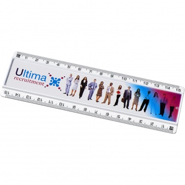 Logo trade promotional giveaways picture of: Ellison 15 cm plastic insert ruler