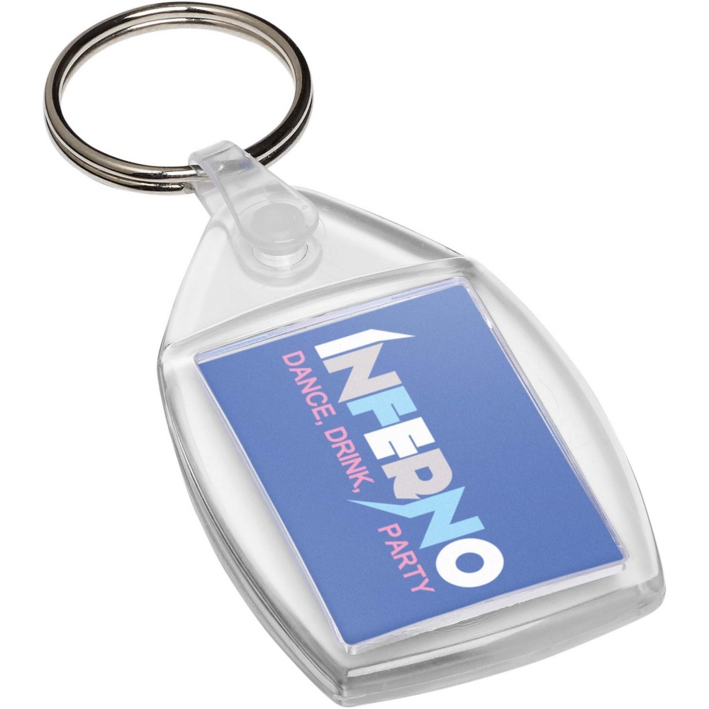Logo trade advertising products picture of: Lita P6 keychain with plastic clip