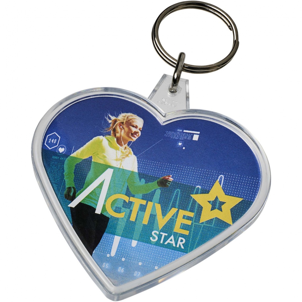 Logo trade advertising product photo of: Combo heart-shaped keychain