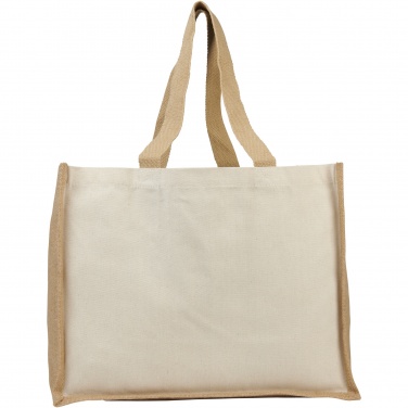 Logo trade promotional merchandise picture of: Varai 320 g/m² canvas and jute shopping tote bag 23L
