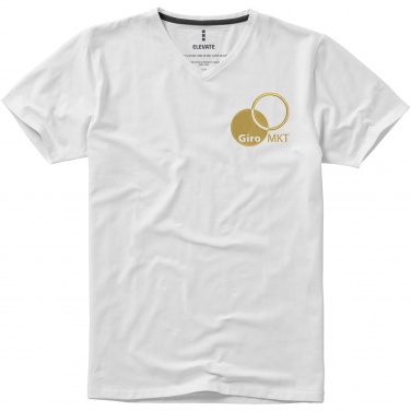 Logo trade promotional products image of: Kawartha short sleeve men's organic V-neck t-shirt