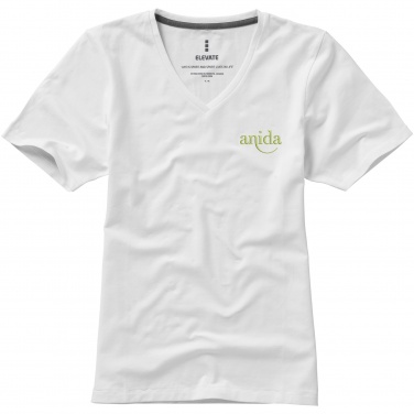 Logo trade promotional gifts picture of: Kawartha short sleeve women's organic V-neck t-shirt