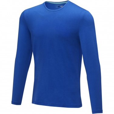 Logo trade corporate gifts image of: Ponoka long sleeve men's organic t-shirt