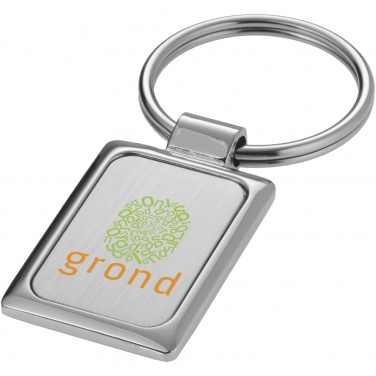 Logo trade advertising products image of: Sergio rectangular metal keychain