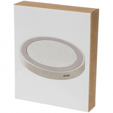 Logo trade promotional gifts image of: Naka 5W wheat straw wireless charging pad