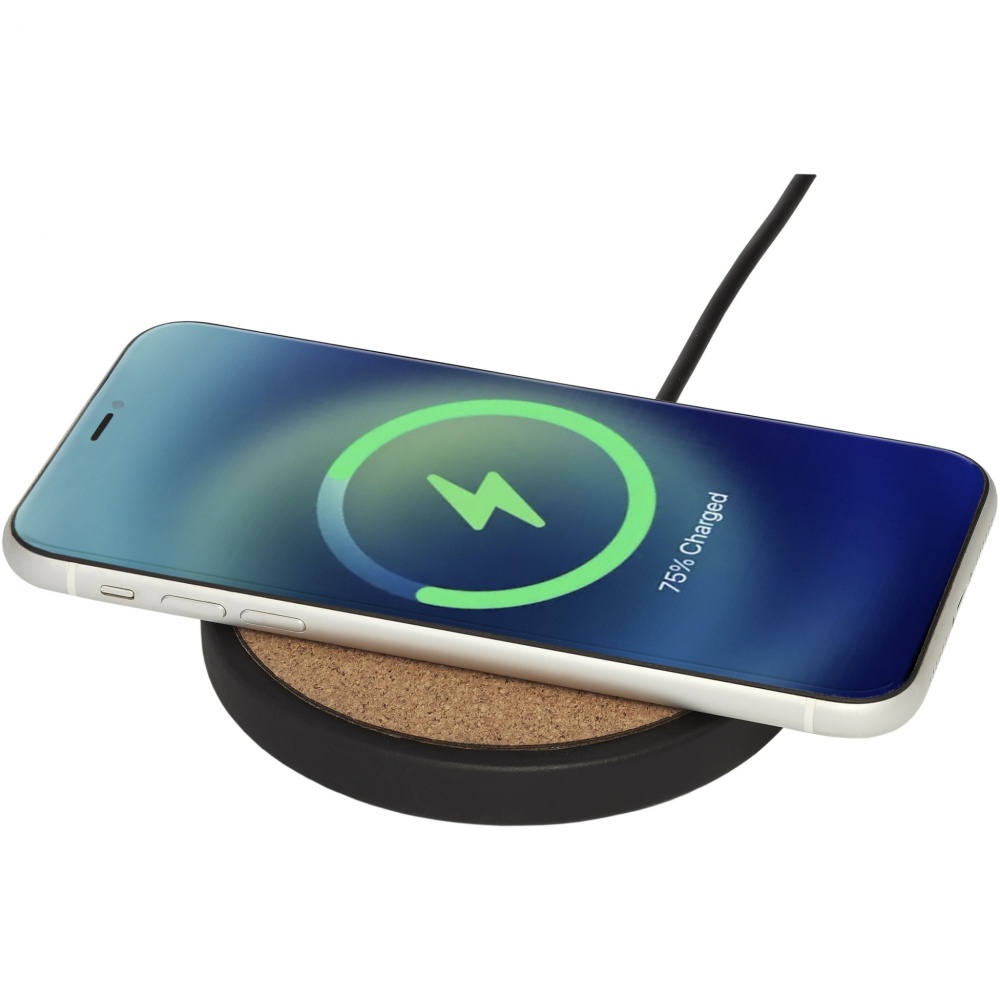 Logotrade promotional items photo of: Kivi 10W limestone/cork wireless charging pad