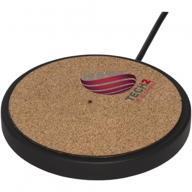 Logotrade promotional merchandise picture of: Kivi 10W limestone/cork wireless charging pad