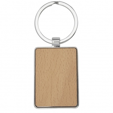 Logotrade advertising product image of: Mauro beech wood rectangular keychain