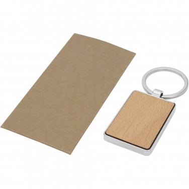 Logotrade promotional giveaway image of: Mauro beech wood rectangular keychain