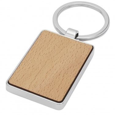 Logotrade corporate gift image of: Mauro beech wood rectangular keychain