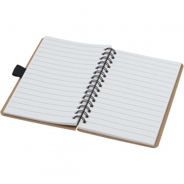 Logotrade advertising products photo of: Cobble A6 wire-o recycled cardboard notebook with stone paper