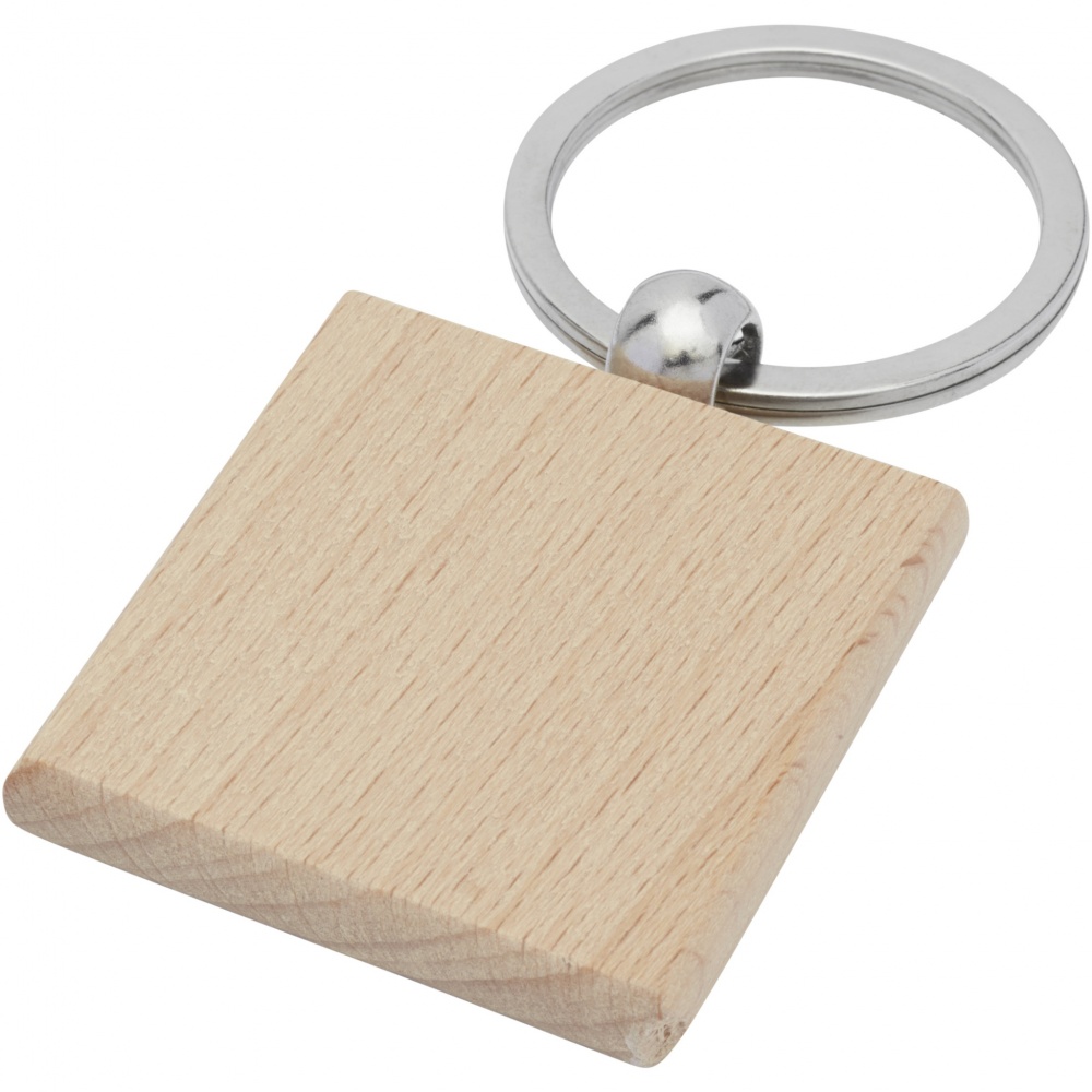 Logotrade advertising products photo of: Gioia beech wood squared keychain