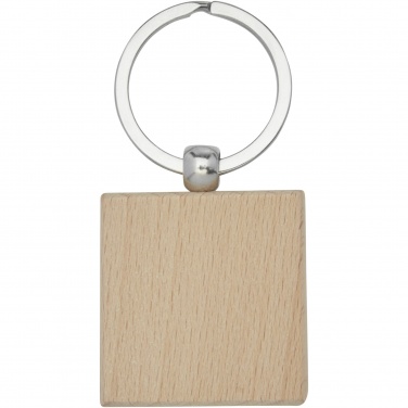 Logotrade promotional gift picture of: Gioia beech wood squared keychain