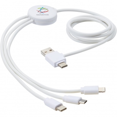 Logo trade promotional merchandise photo of: Pure 5-in-1 charging cable with antibacterial additive
