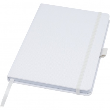 Logo trade promotional merchandise photo of: Honua A5 recycled paper notebook with recycled PET cover