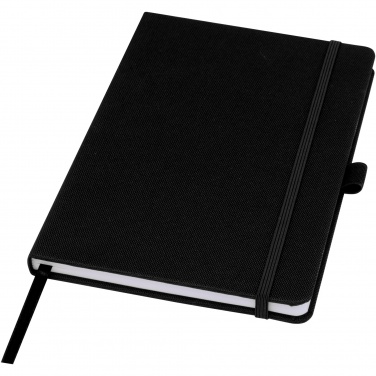 Logo trade promotional giveaways image of: Honua A5 recycled paper notebook with recycled PET cover