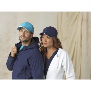 Logo trade promotional merchandise photo of: Topaz 6 panel GRS recycled sandwich cap