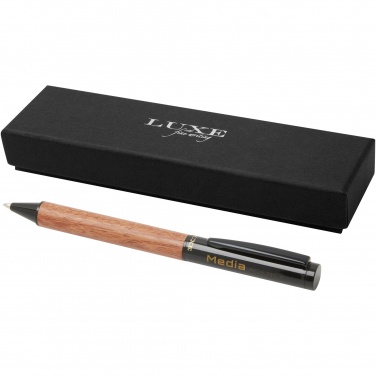 Logo trade promotional gift photo of: Timbre wood ballpoint pen
