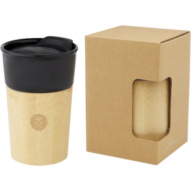 Logotrade promotional items photo of: Pereira 320 ml porcelain mug with bamboo outer wall