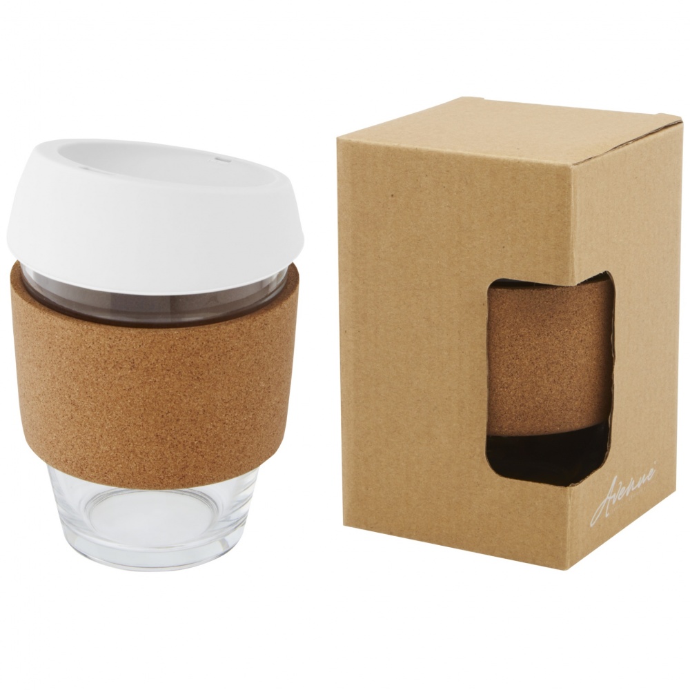 Logo trade promotional products image of: Lidan 360 ml borosilicate glass tumbler with silicone lid