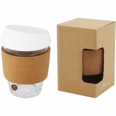 Logotrade advertising products photo of: Lidan 360 ml borosilicate glass tumbler with silicone lid