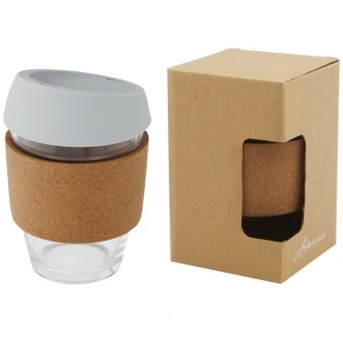 Logo trade business gift photo of: Lidan 360 ml borosilicate glass tumbler with silicone lid