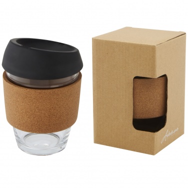 Logotrade promotional product image of: Lidan 360 ml borosilicate glass tumbler with silicone lid