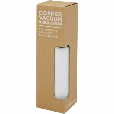 Logo trade promotional items image of: Hulan 540 ml copper vacuum insulated stainless steel bottle with bamboo lid