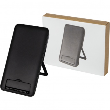 Logotrade corporate gift picture of: Loop 10W recycled plastic wireless charging pad with phone stand