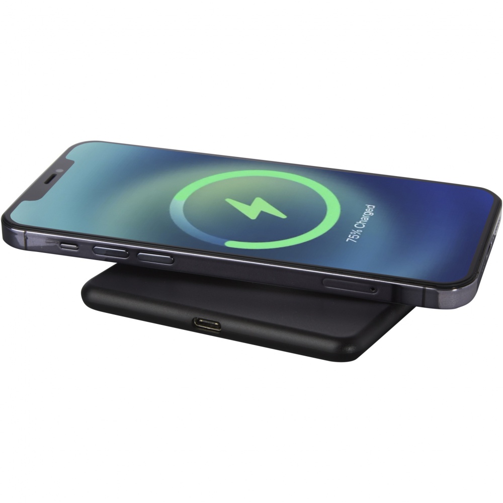 Logotrade promotional item image of: Loop 10W recycled plastic wireless charging pad