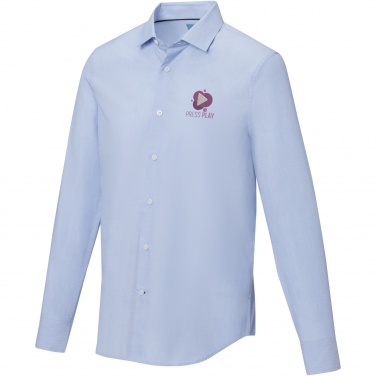 Logo trade promotional gifts image of: Cuprite long sleeve men's organic shirt