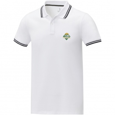 Logo trade promotional giveaways picture of: Amarago short sleeve men's tipping polo