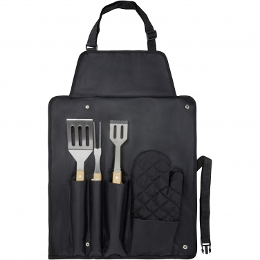 Logotrade advertising product picture of: Gril 3-piece BBQ tools set and glove 