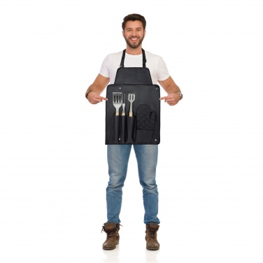Logo trade promotional merchandise picture of: Gril 3-piece BBQ tools set and glove 