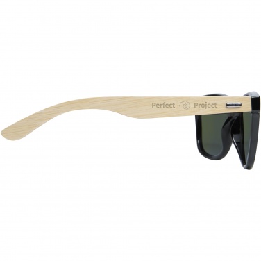 Logotrade corporate gifts photo of: Taiyō rPET/bamboo mirrored polarized sunglasses in gift box