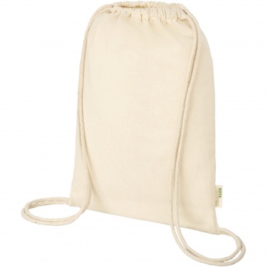 Logo trade corporate gifts picture of: Orissa 140 g/m² organic cotton drawstring bag 5L