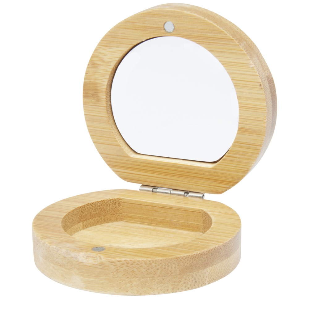 Logo trade promotional product photo of: Afrodit bamboo pocket mirror