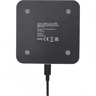 Logo trade promotional products picture of: Hybrid 15W premium wireless charging pad