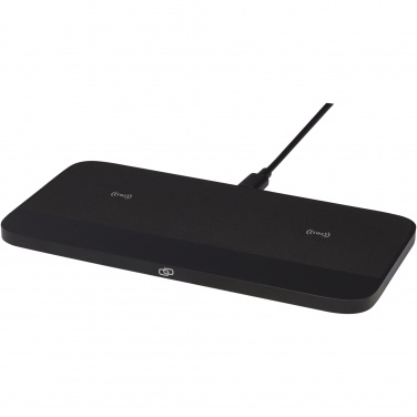 Logo trade business gifts image of: Hybrid 15W premium dual wireless charging pad